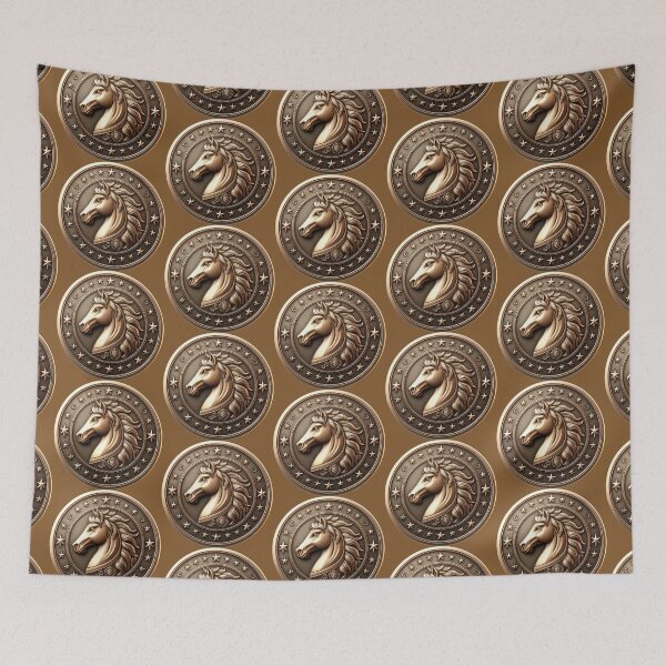 Item preview, HORSE SHIELD - #82572B designed and sold by Marlon Oseguera.
