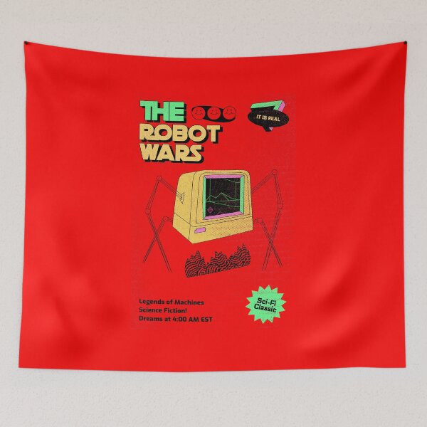 Item preview, Robot Wars Machine Takeover Alien Robot Sci Fi Dreams Mr Robot Surreal Vintage Classic designed and sold by StudioTVDinners.