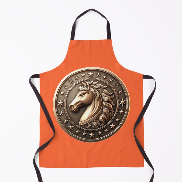 Item preview, HORSE SHIELD - #FF6633 designed and sold by Marlon Oseguera.