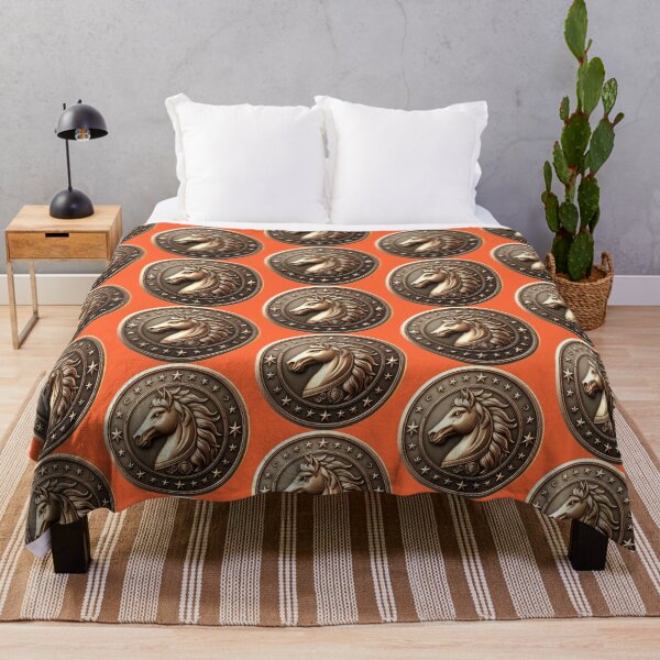 Item preview, HORSE SHIELD - #FF6633 designed and sold by Marlon Oseguera.