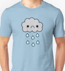 Adorable Kawaii Sad Rainy Storm Cloud Unisex T-Shirt