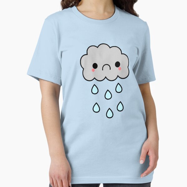 Item preview, Adorable Kawaii Sad Rainy Storm Cloud designed and sold by hellohappy.