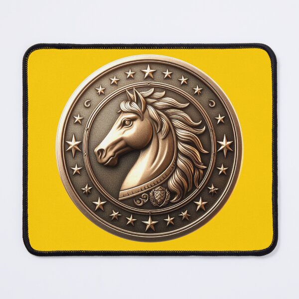 Item preview, HORSE SHIELD - #FFCC00 designed and sold by Marlon Oseguera.