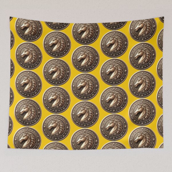 Item preview, HORSE SHIELD - #FFCC00 designed and sold by Marlon Oseguera.