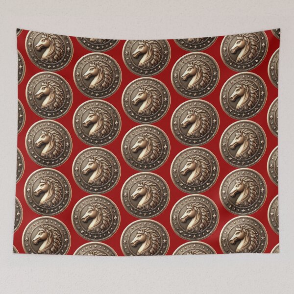 Item preview, HORSE SHIELD - #990000 designed and sold by Marlon Oseguera.
