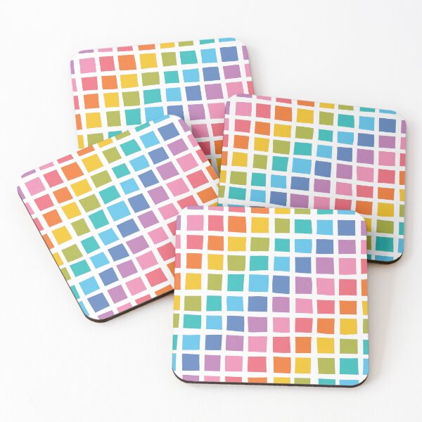 Item preview, ABP003-1 Checkered Squares in Rainbow Colors designed and sold by DuckyRubin.