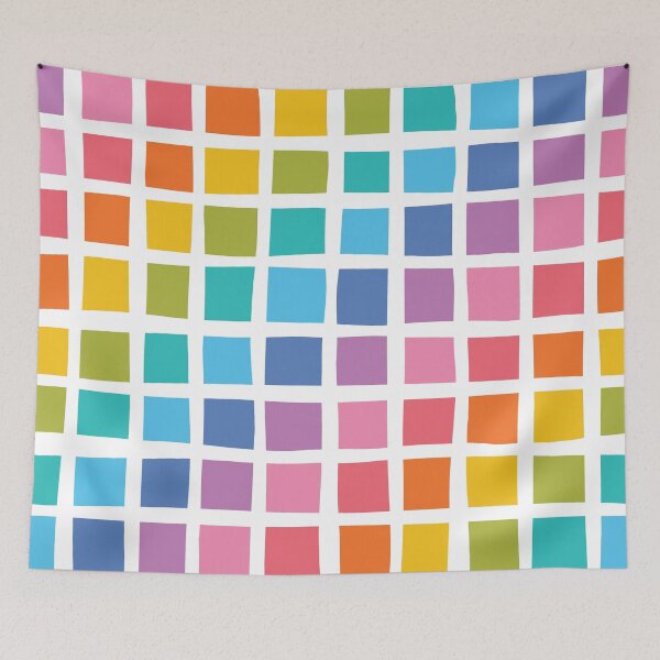 Item preview, ABP003-1 Checkered Squares in Rainbow Colors designed and sold by DuckyRubin.