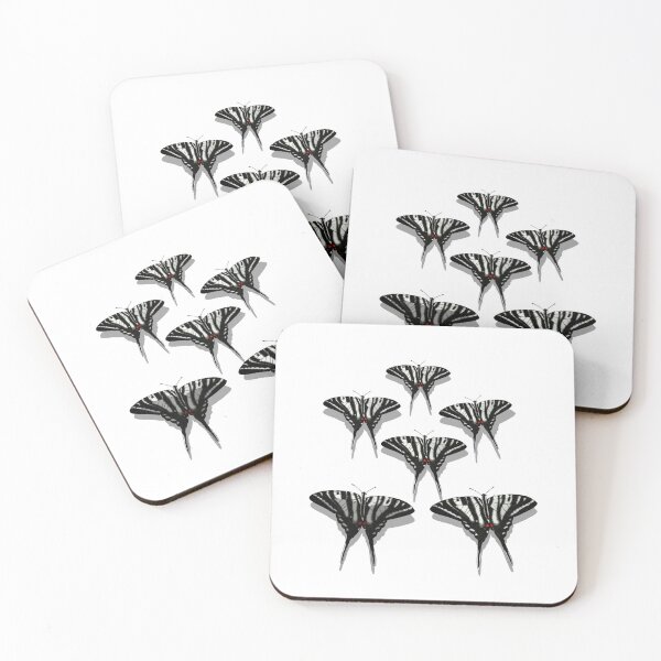 Item preview, Flock of Zebra Swallowtail Butterflies with Shadows designed and sold by ArtAndBliss.