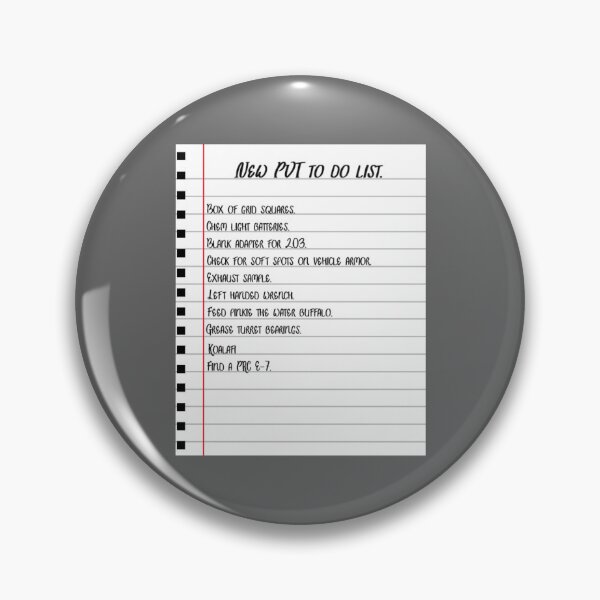 Item preview, New PVT to do list designed and sold by demoman74.