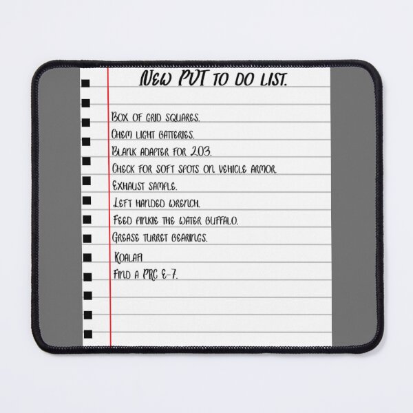 Item preview, New PVT to do list designed and sold by demoman74.