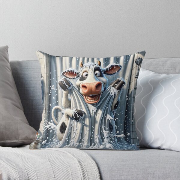 Item preview, Bubbly Bath Time Bliss - Cow Shower Fun Art designed and sold by Moo-larious Creations From Down Udder.