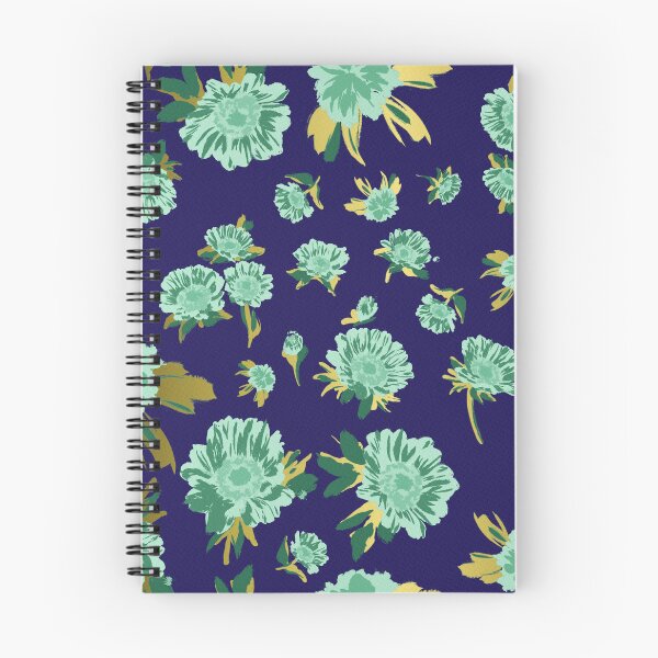 Item preview, Mint and Navy Marigold and Daisy Bliss - Nautical Spring Florals Inspired by Sydney's Martin Place designed and sold by Jay Dee Dearness.