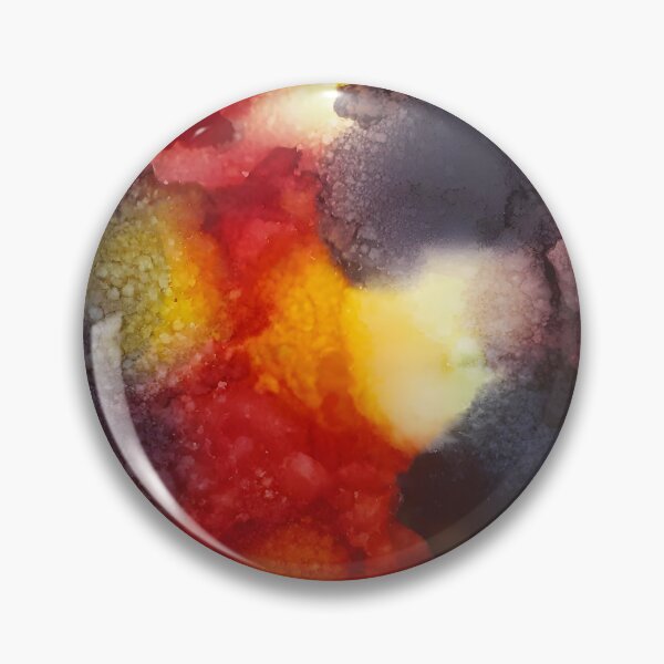 Item preview, Black, Yellow, and Red Alcohol Ink Painting designed and sold by freshinkarts.