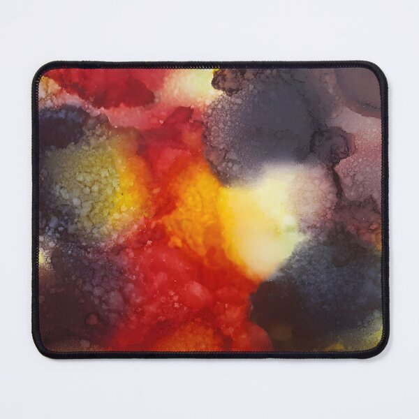 Item preview, Black, Yellow, and Red Alcohol Ink Painting designed and sold by freshinkarts.