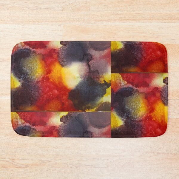 Item preview, Black, Yellow, and Red Alcohol Ink Painting designed and sold by freshinkarts.