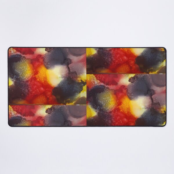 Item preview, Black, Yellow, and Red Alcohol Ink Painting designed and sold by freshinkarts.