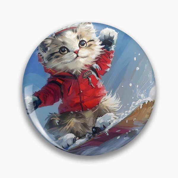 Item preview, Cartoon Cat Snowboarding designed and sold by CatsAndDogs-TF.