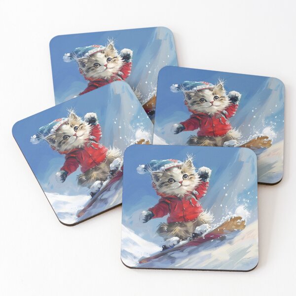 Item preview, Cartoon Cat Snowboarding designed and sold by CatsAndDogs-TF.