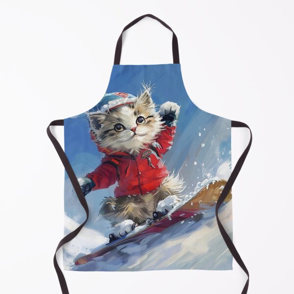 Item preview, Cartoon Cat Snowboarding designed and sold by CatsAndDogs-TF.