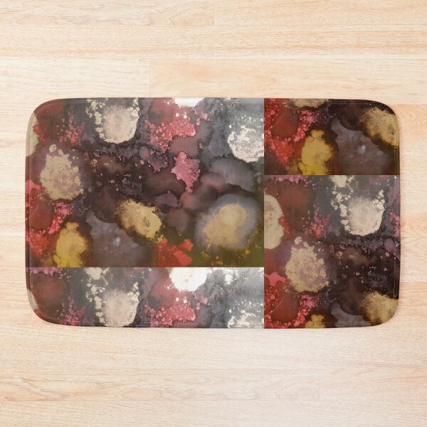 Item preview, Shiny Gold and Red Alcohol Ink Painting designed and sold by freshinkarts.