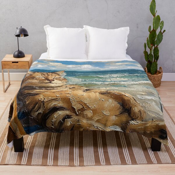 Item preview, Cat Lounging at the Beach designed and sold by CatsAndDogs-TF.
