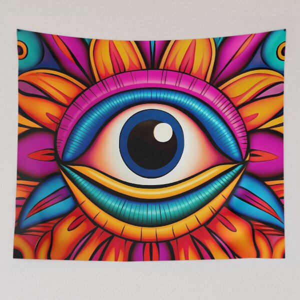 Item preview, Eye colorful Colorful Dazzling Eye designed and sold by DeMuurdecoratie.
