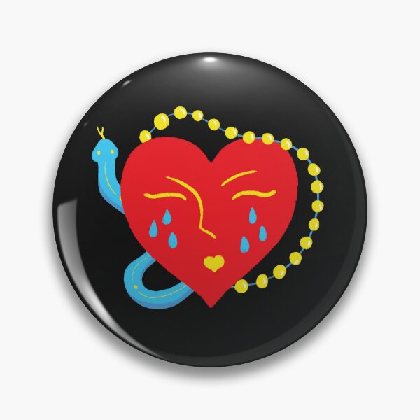 Item preview, Red heart with crying face designed and sold by pinkyfish1010.
