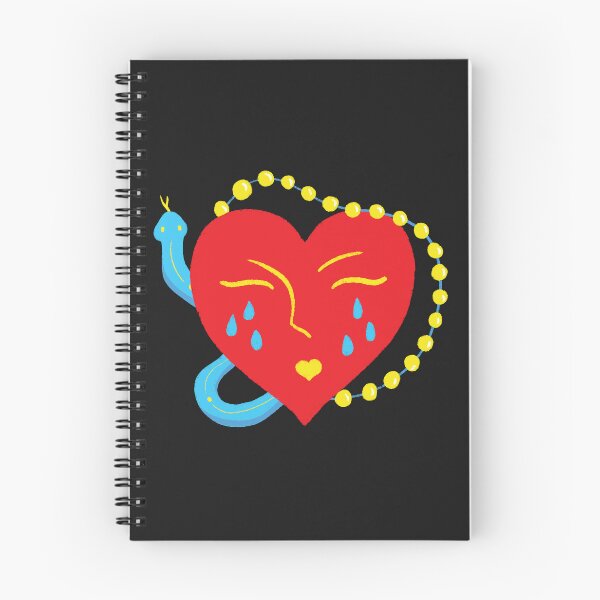 Item preview, Red heart with crying face designed and sold by pinkyfish1010.