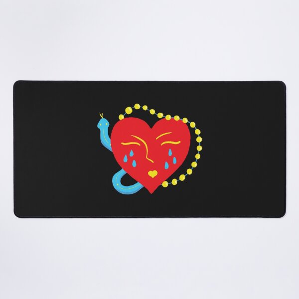 Item preview, Red heart with crying face designed and sold by pinkyfish1010.