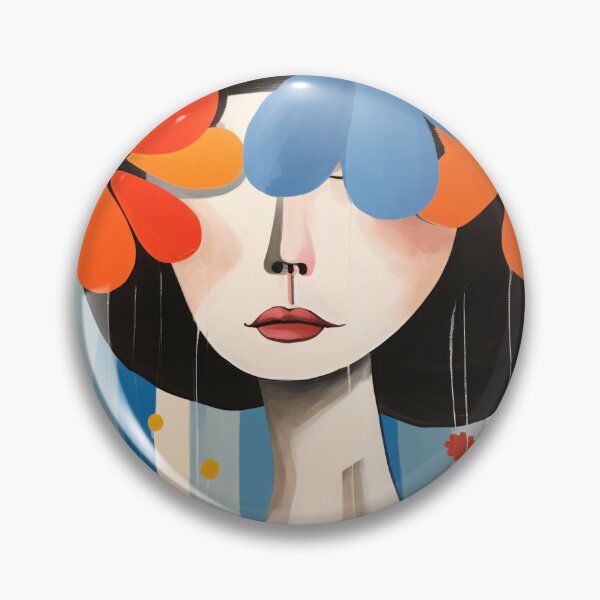 Item preview, Women Lady with Flower Hat designed and sold by DeMuurdecoratie.