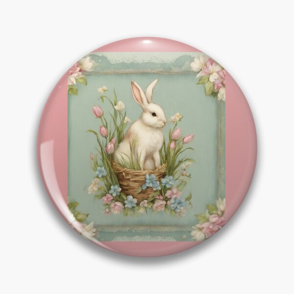 Artikelvorschau, Vintage Osterhase in Pastelltönen entworfen und verkauft von seahorse crossing.