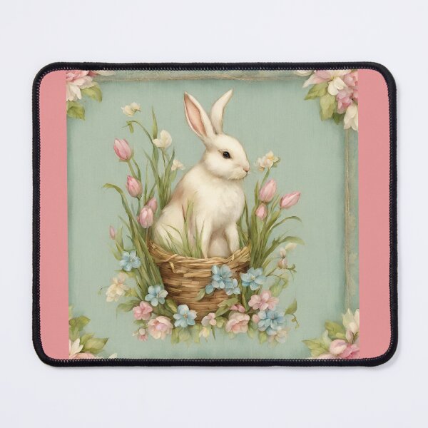 Item preview, Vintage easter bunny in pastels designed and sold by seahorse crossing.