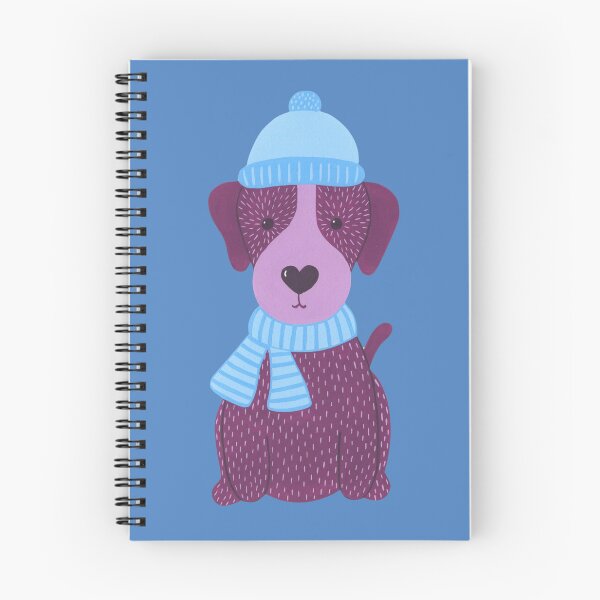 Item preview, Purple puppy with hat and scarf designed and sold by NashTheArtist.
