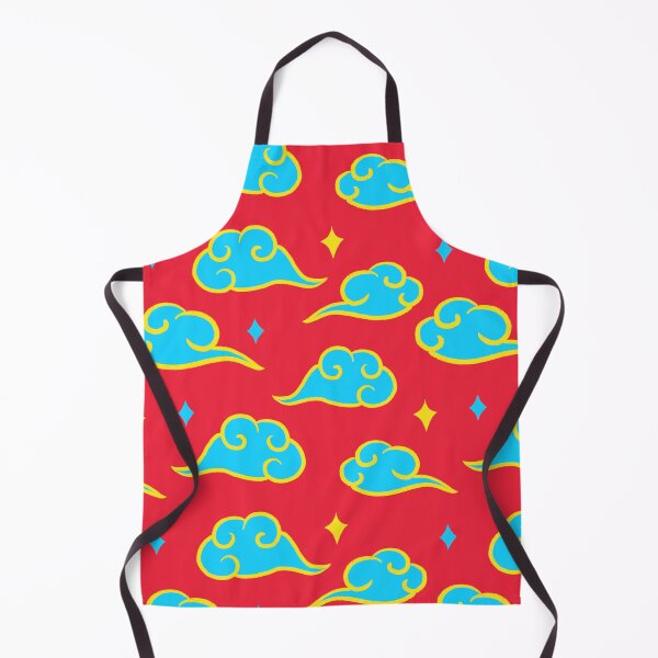Item preview, Blue clouds seamless pattern on red background designed and sold by pinkyfish1010.