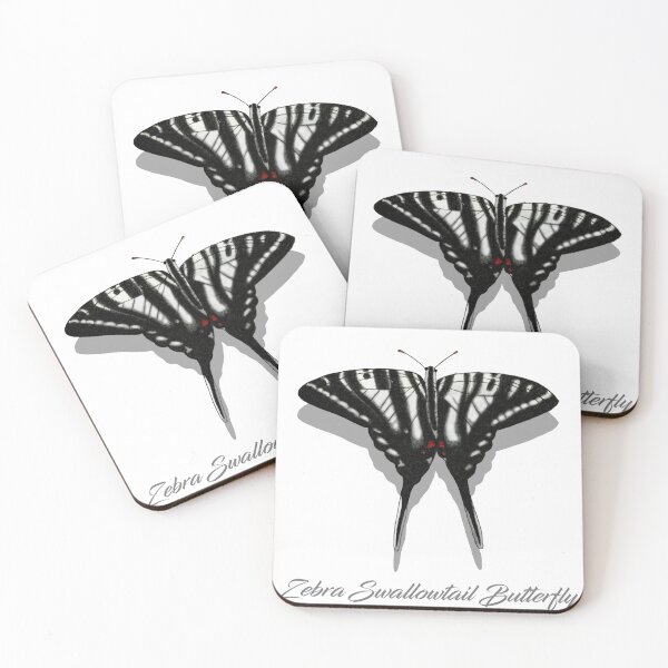 Item preview, Zebra Swallowtail Butterfly Labeled designed and sold by ArtAndBliss.