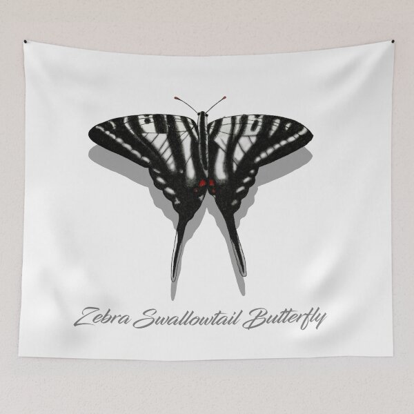 Item preview, Zebra Swallowtail Butterfly Labeled designed and sold by ArtAndBliss.