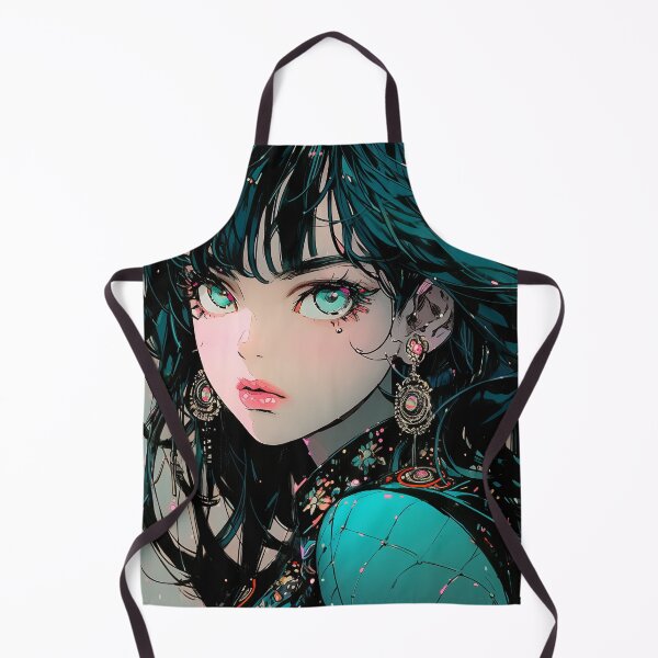 Item preview, Elegant Turquoise Cyberpunk Anime Girl designed and sold by bubblegoth.