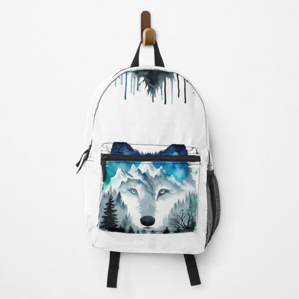 Item preview, Wolf with landscape inside it designed and sold by MysticForest18.