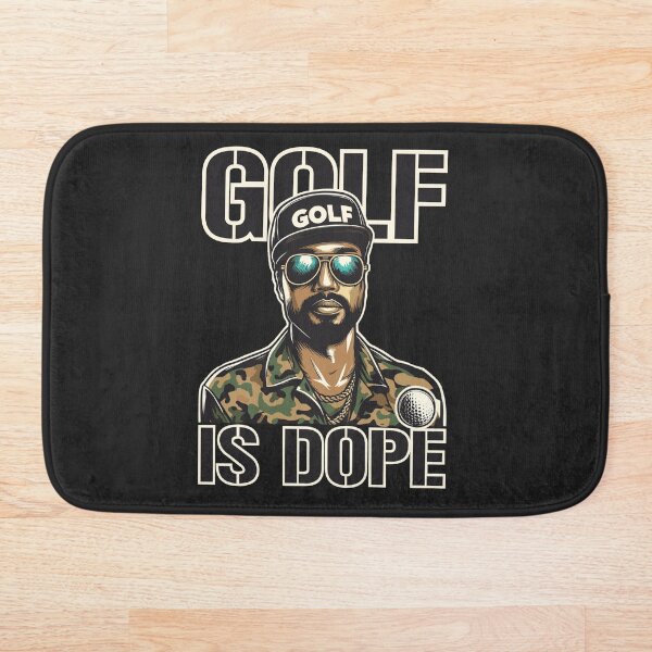Aperçu de l'œuvre Golf Is Dope Citation drôle Camouflage de l'armée noire créée et vendue par Daqomm.