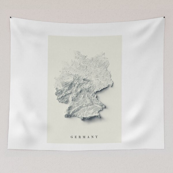 Item preview, Germany Shaded Relief 3D Map digitally-rendered designed and sold by ThinkAboutMaps.
