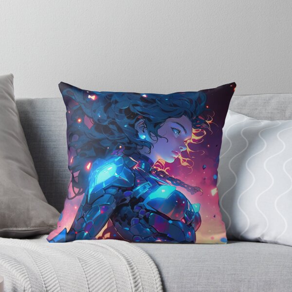 Item preview,  Luminescent Azure Cybernetic Mecha Anime Girl designed and sold by bubblegoth.
