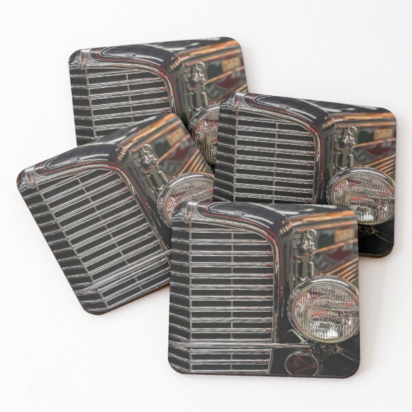 Item preview, Chrome Grille and Headlight Shiny Black Restored Classic Car Vintage designed and sold by Kizzydesign.