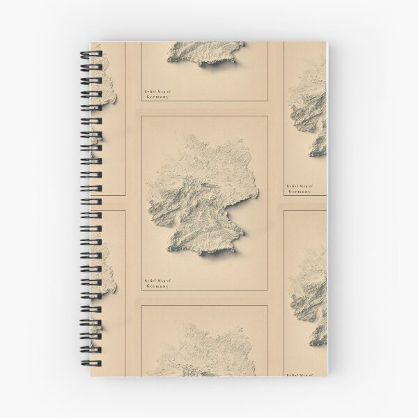 Item preview, Germany Shaded Relief 3D Map digitally-rendered designed and sold by ThinkAboutMaps.