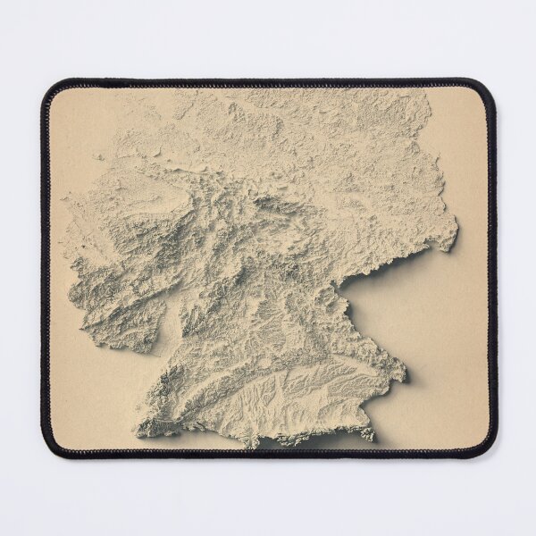 Item preview, Germany Shaded Relief 3D Map digitally-rendered designed and sold by ThinkAboutMaps.
