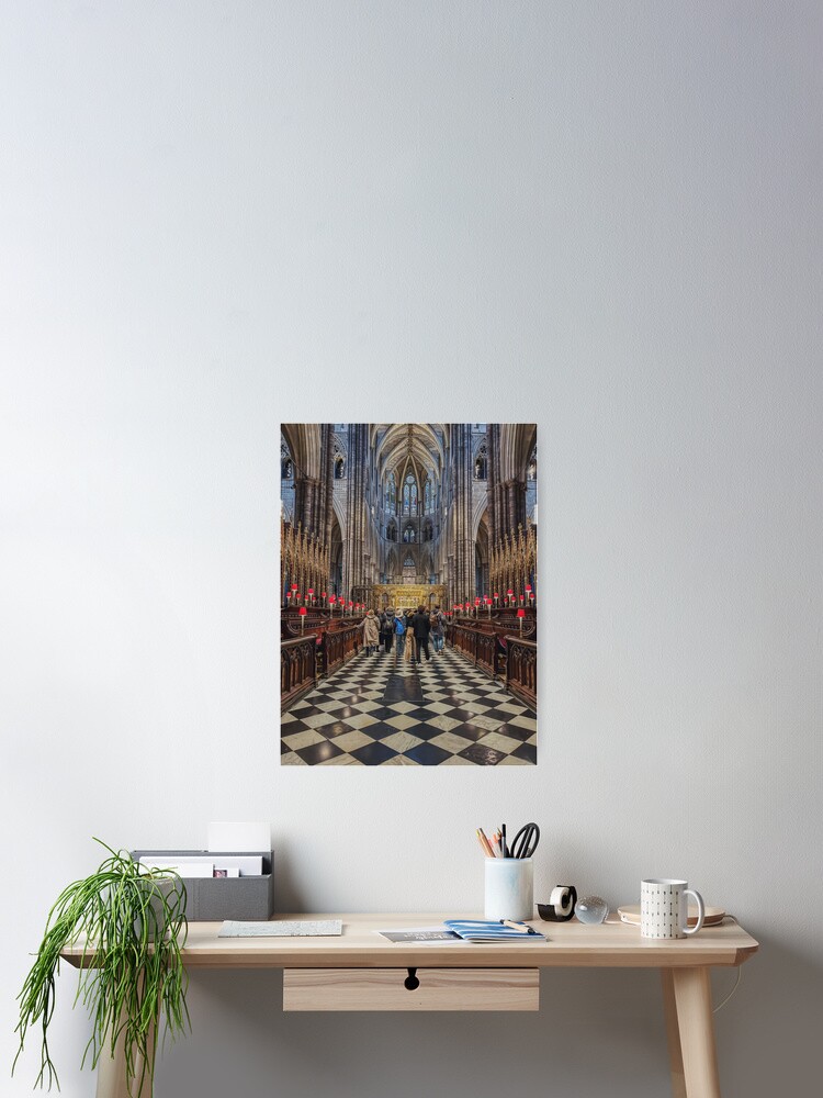 Pews and arches Westminster Abbey Poster