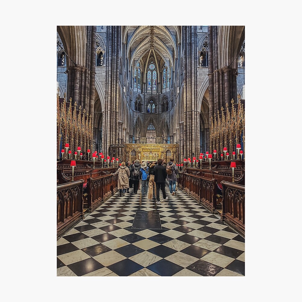 Pews and arches Westminster Abbey Poster