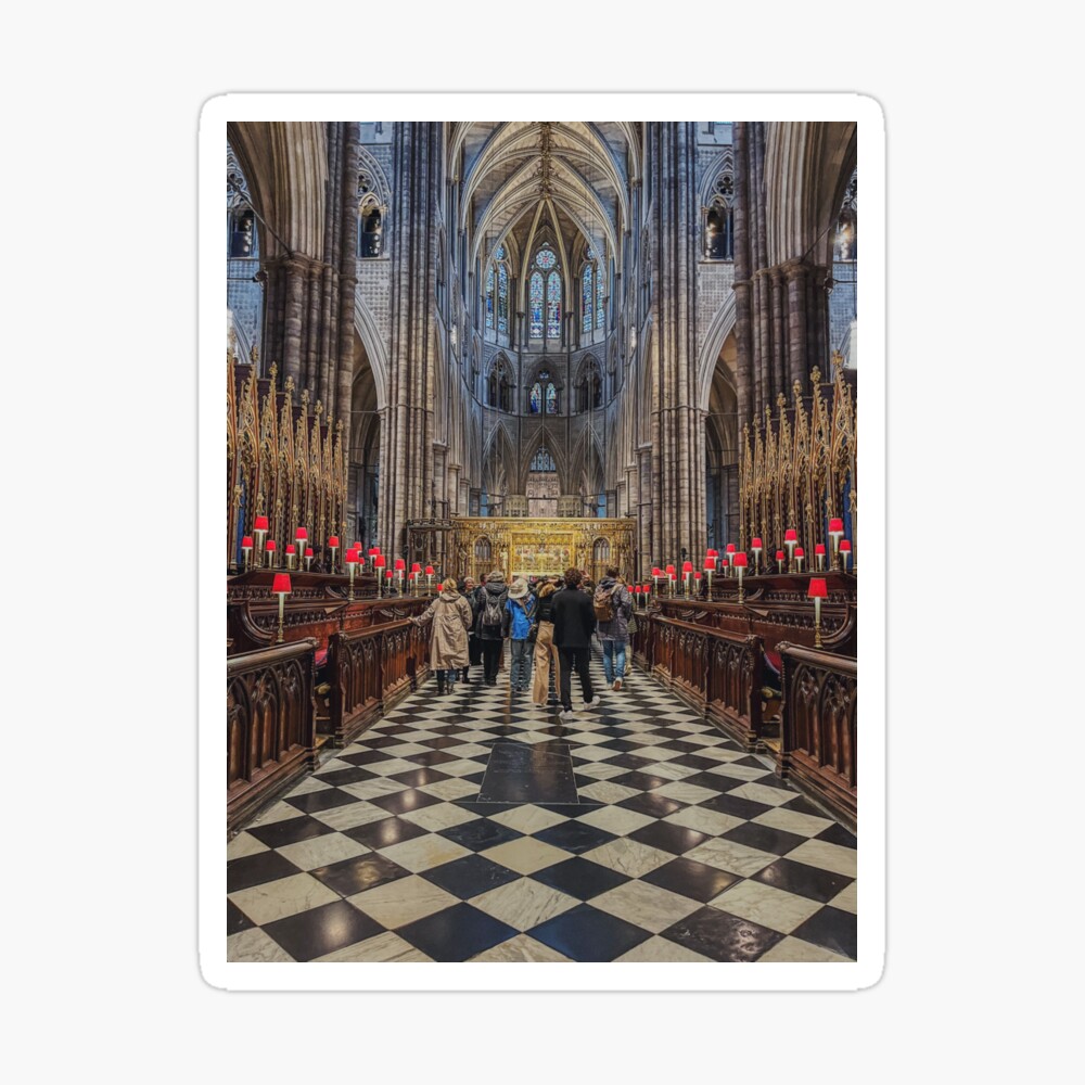 Pews and arches Westminster Abbey Poster