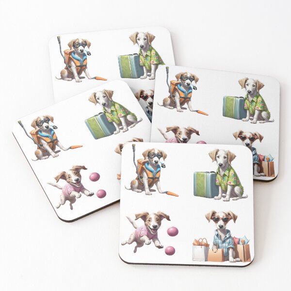 Item preview, Borzoi cute puppy dog travel Sticker Pack designed and sold by Keffy.
