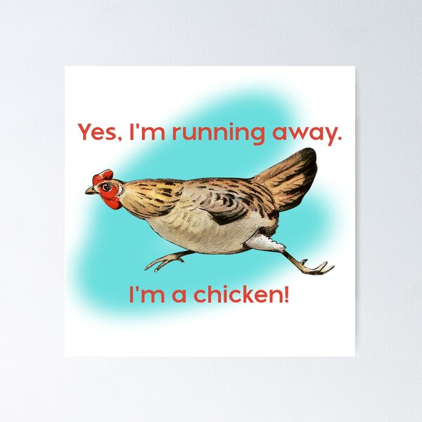 Item preview, Yes, I'm Running Away. I'm a Chicken! Chicken Joke! designed and sold by SSustainable.