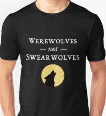 Camiseta ajustada Hombres lobo, no Swearwolves (oscuro)